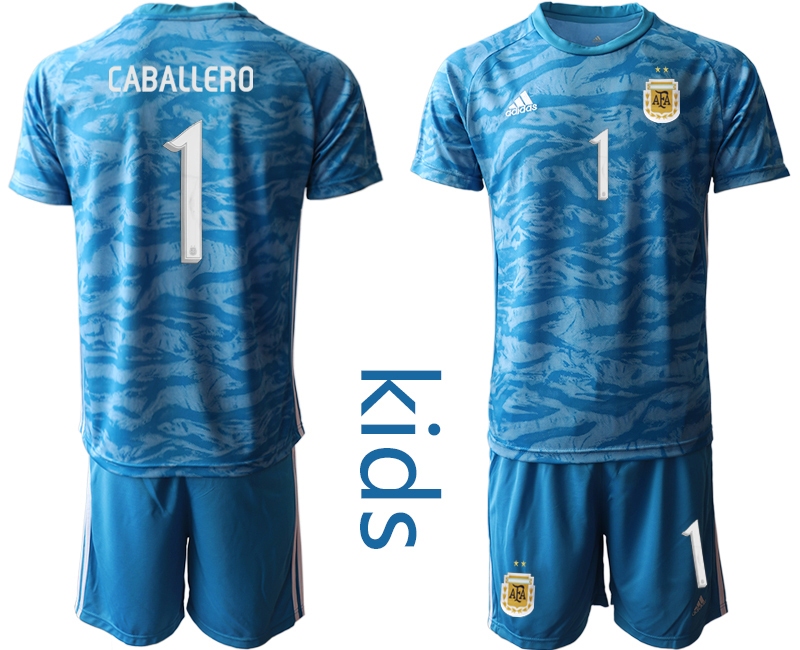 Youth 2021 European Cup Germany blue goalkeeper #1 Soccer Jerseys->spain jersey->Soccer Country Jersey